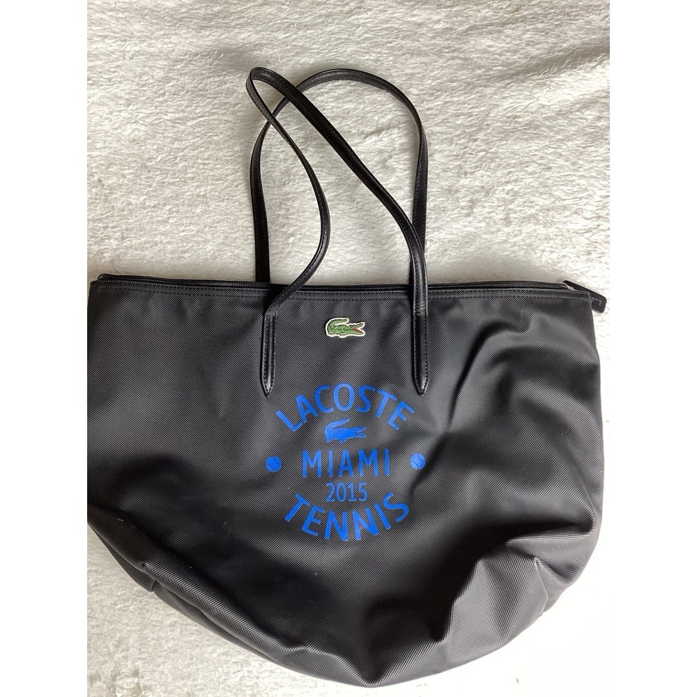 Lacoste Miami Tennis 2015 Black Tote Bag large Shoulder Bag